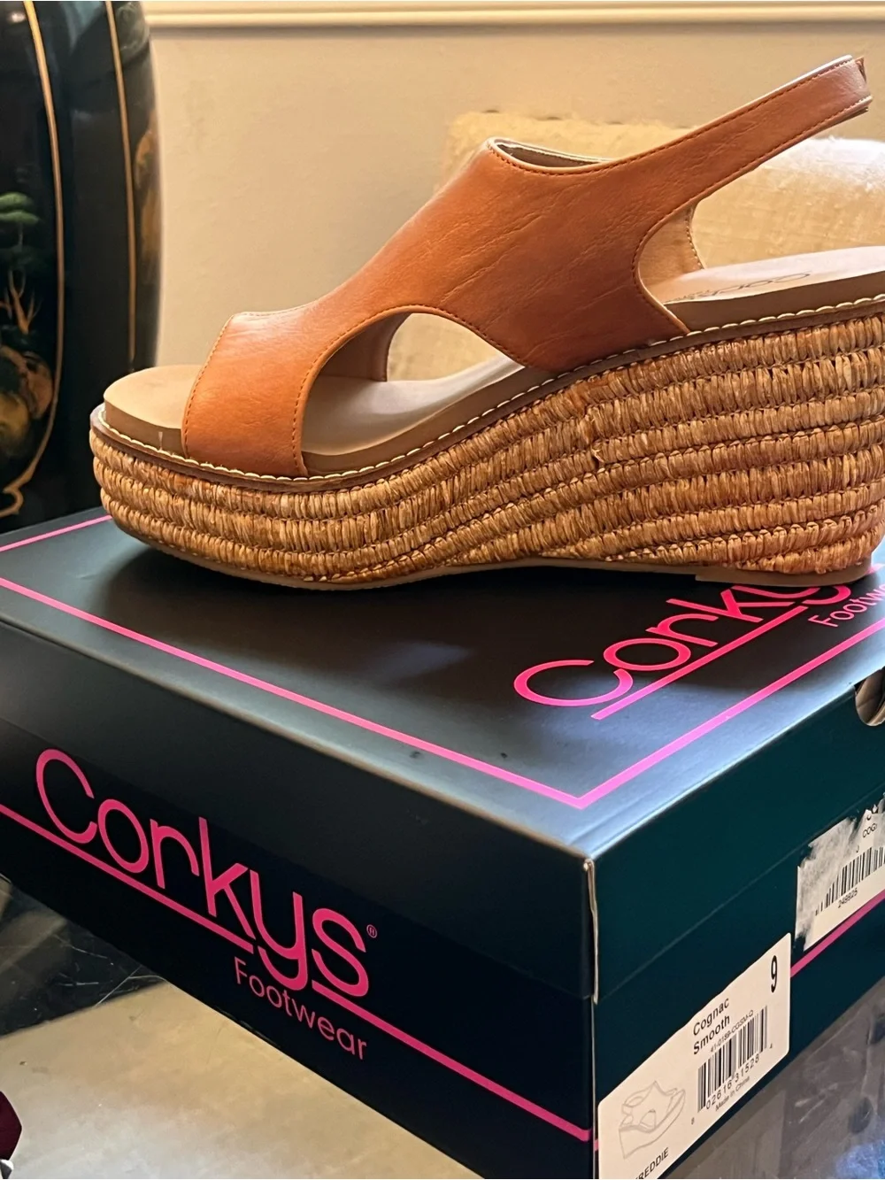 Corkys Freddie wedge sandal sz 9 - Picture 2 of 5